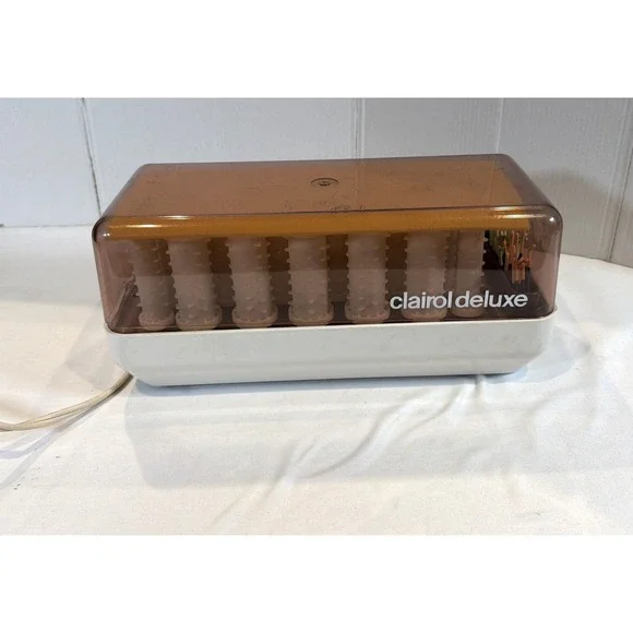 Vintage Clairol Deluxe Hot Rollers Set C-40 Hair Curlers w Clips Tested - Picture 2 of 5